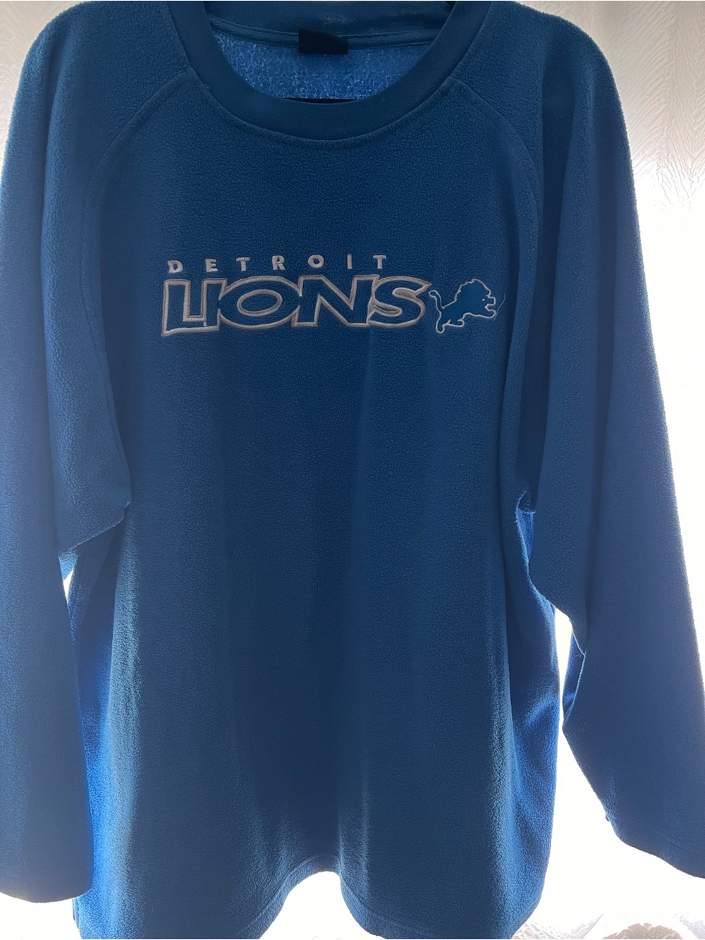 Detroit Lions Blue Fleece Crewneck Sweatshirt